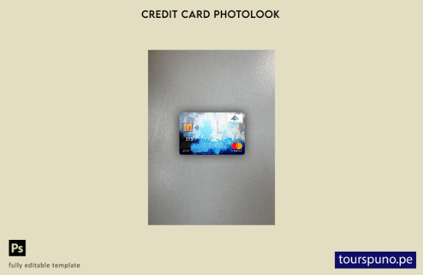 listo para imprimir plantilla frontal de aspecto fotográfico de Mastercard d 163
